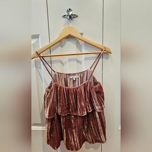 Madewell Velvet Camisole in Soft Brown